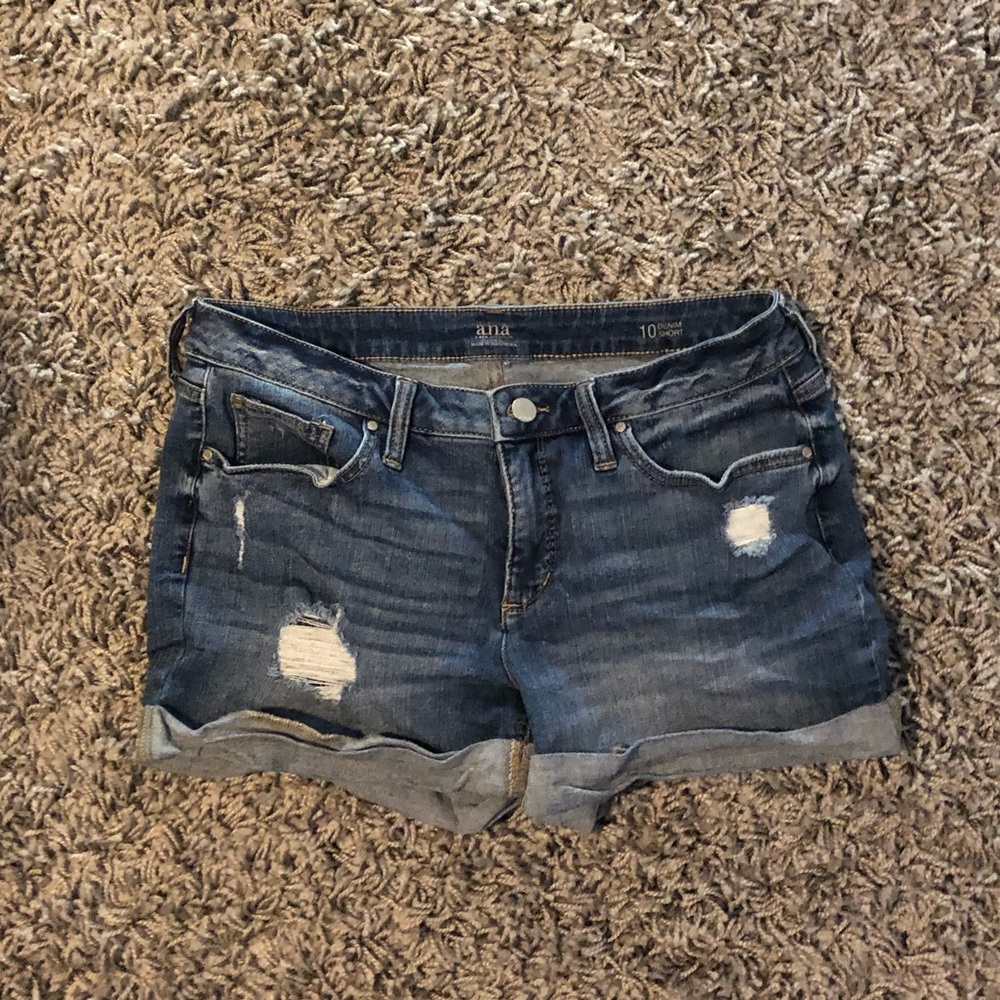 ripped denim shorts